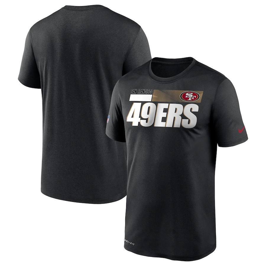 Men's San Francisco 49ers 2020 Black Sideline Impact Legend Performance T-Shirt